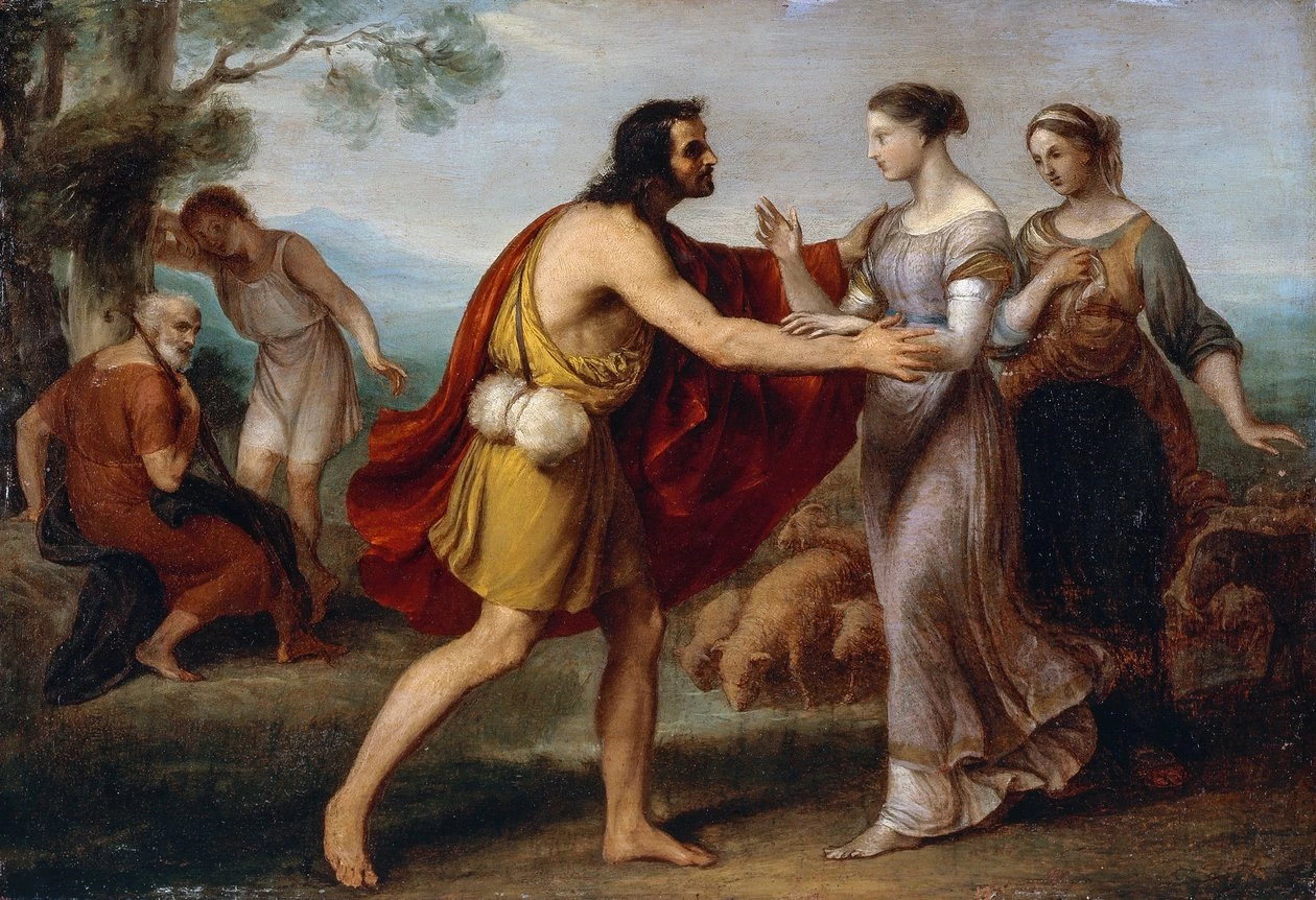 Giovanni Carnovali - Incontro tra Giacobbe e Rachele